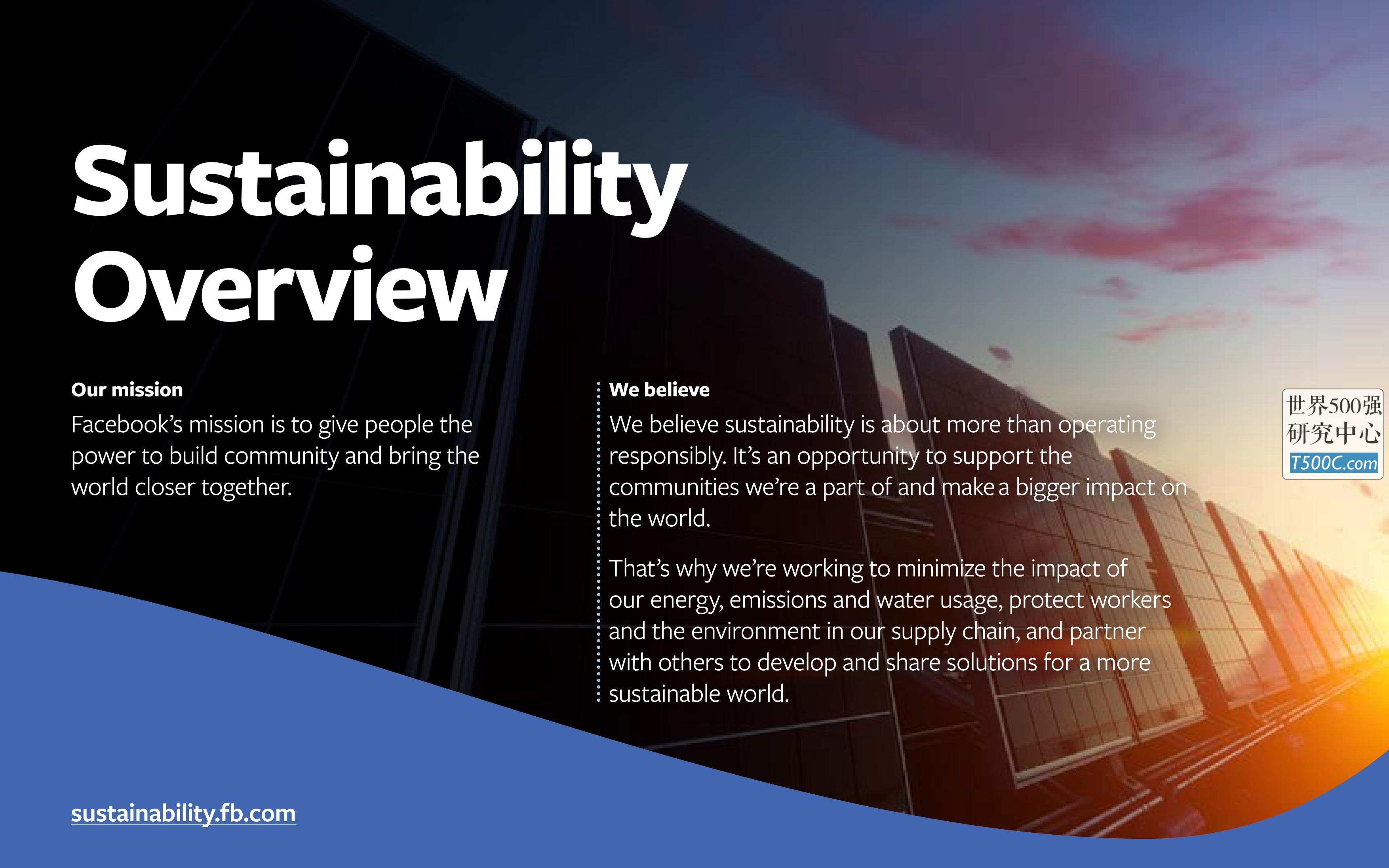 脸书Facebook_见解宣传册Brochure_T500C.com_Sustainability Overview 2019.pdf