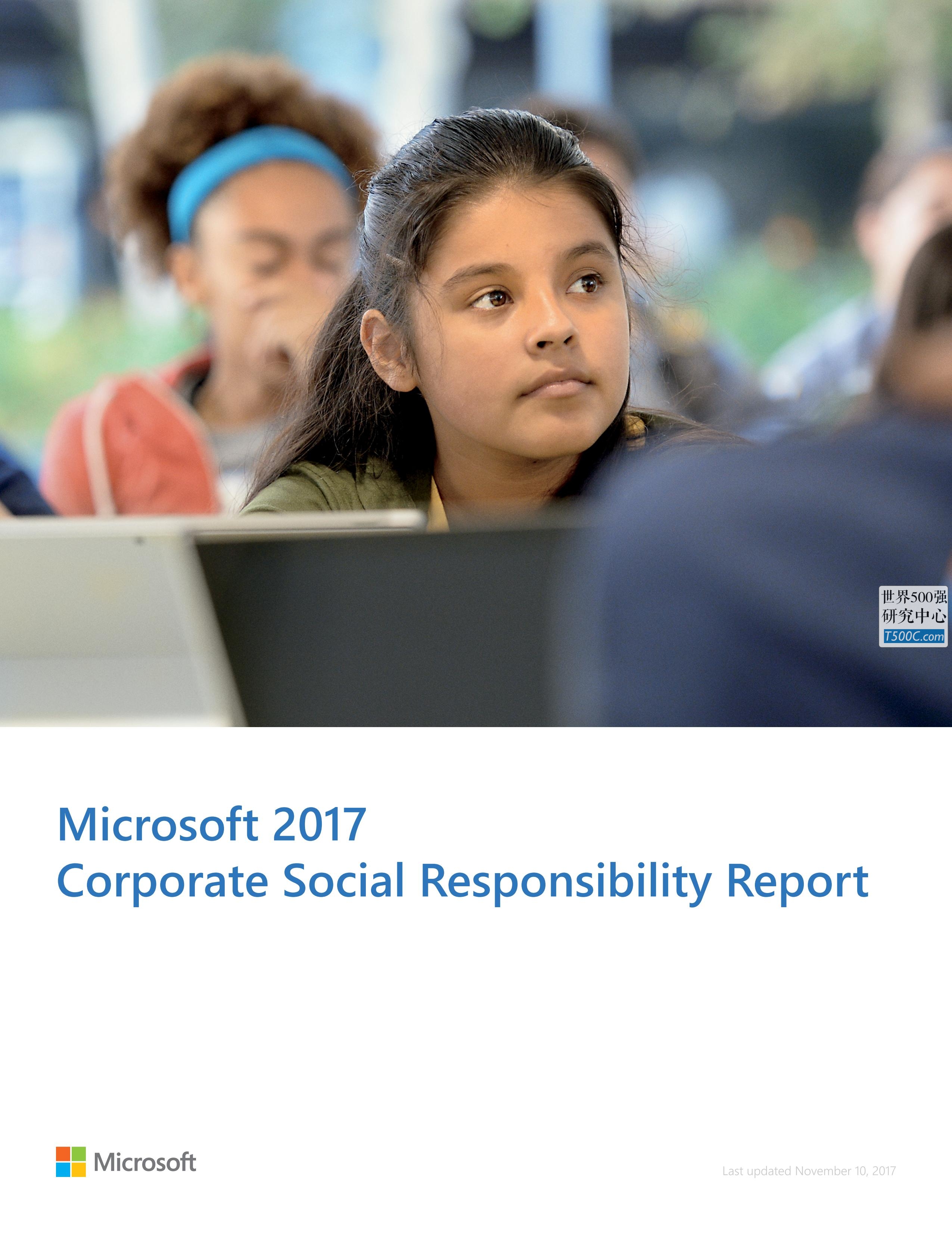 微软Microsoft_社会责任报告CSR_2017