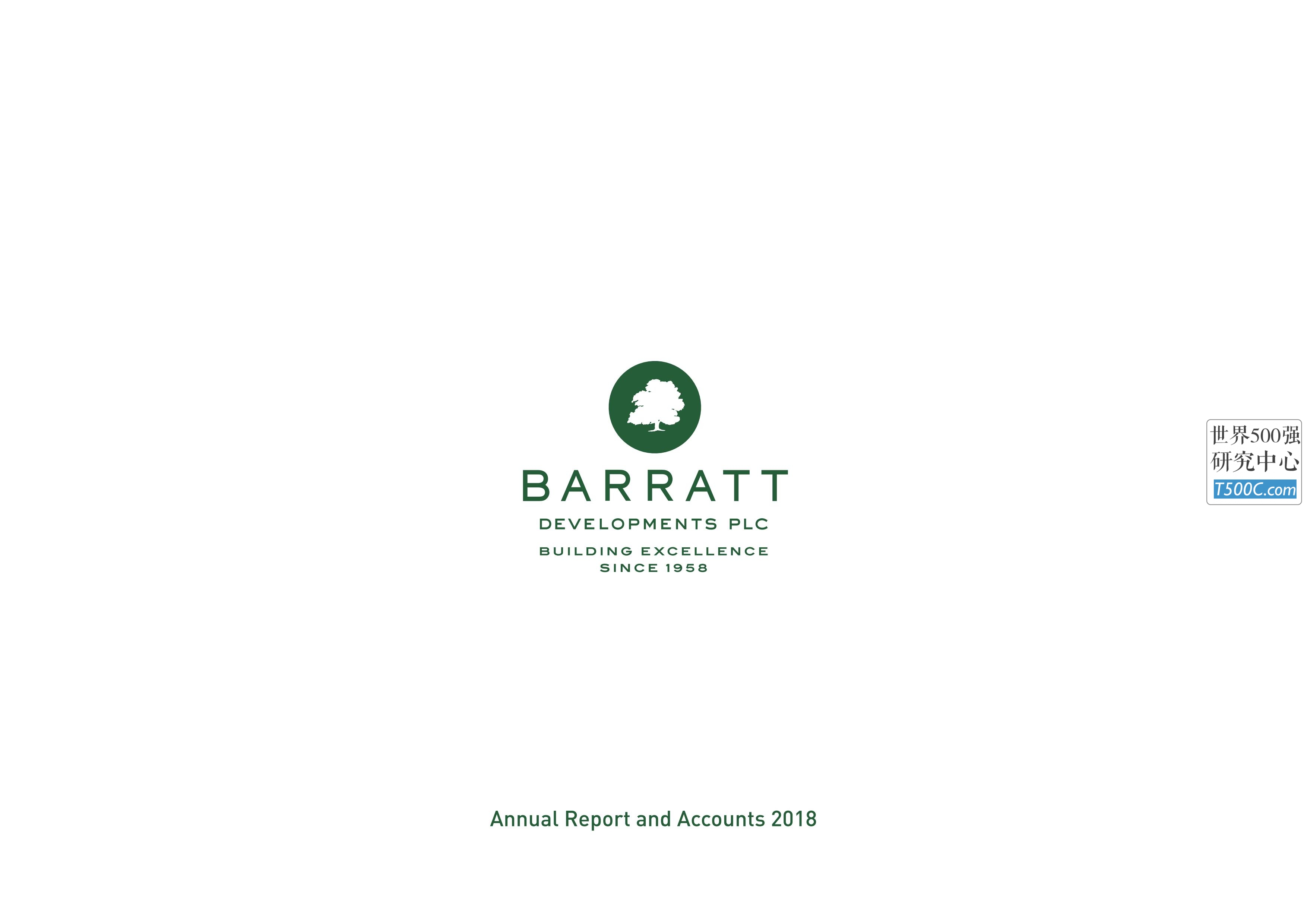 巴莱特发展Barratt_年报AnnualReport_2018