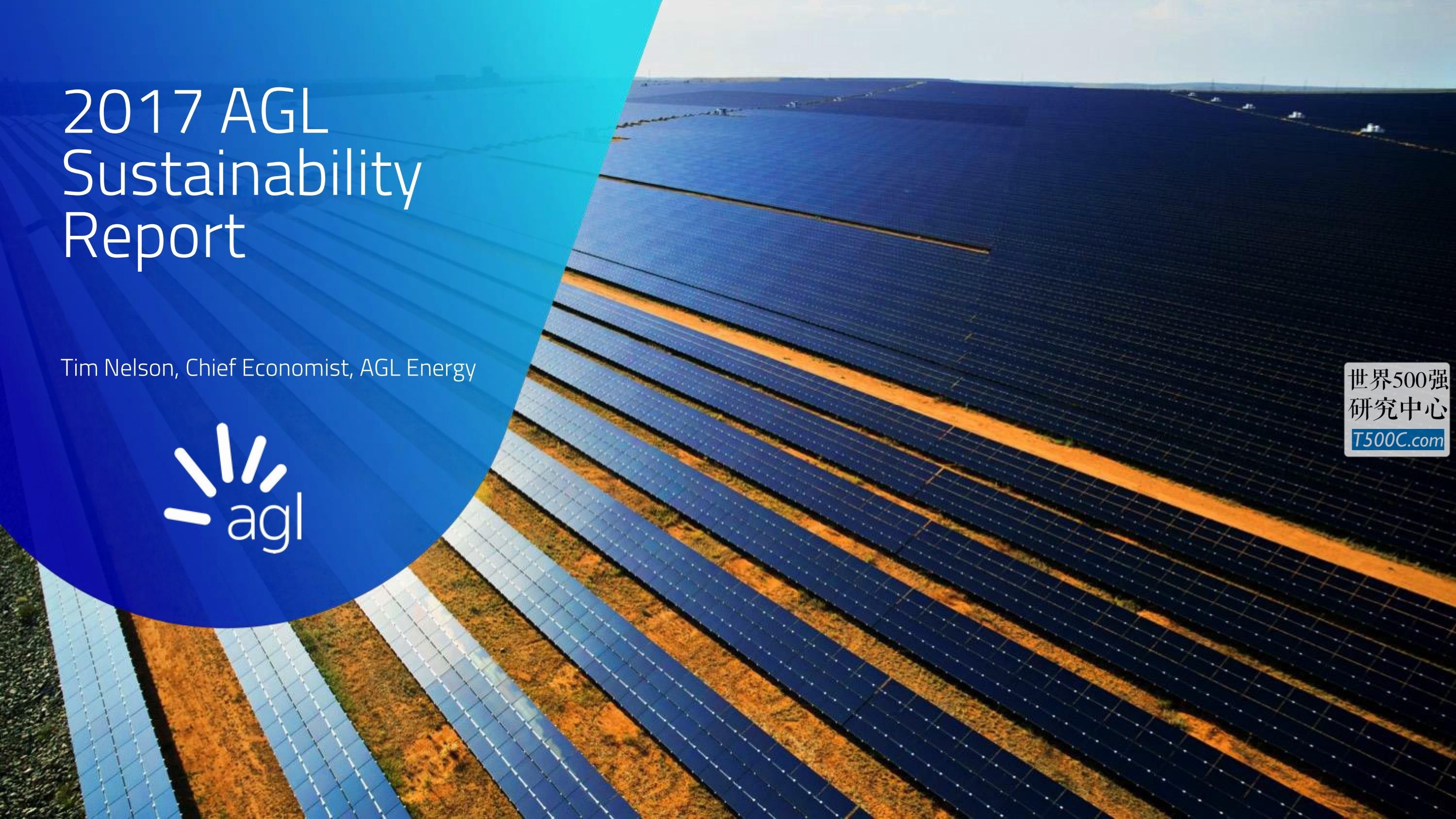 澳大利亚AGL能源_可持续发展报告Sustainability_2017