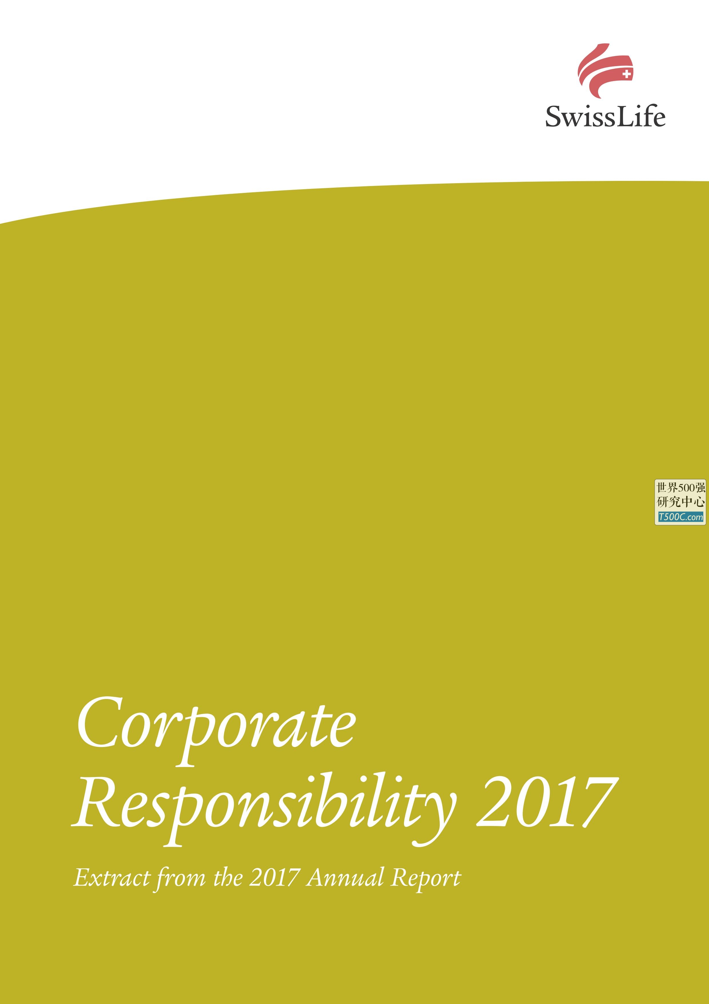 瑞士人寿保险SwissLife_社会责任报告CSR_2017-世界500强设计研究中心—世界顶级企业设计参考库