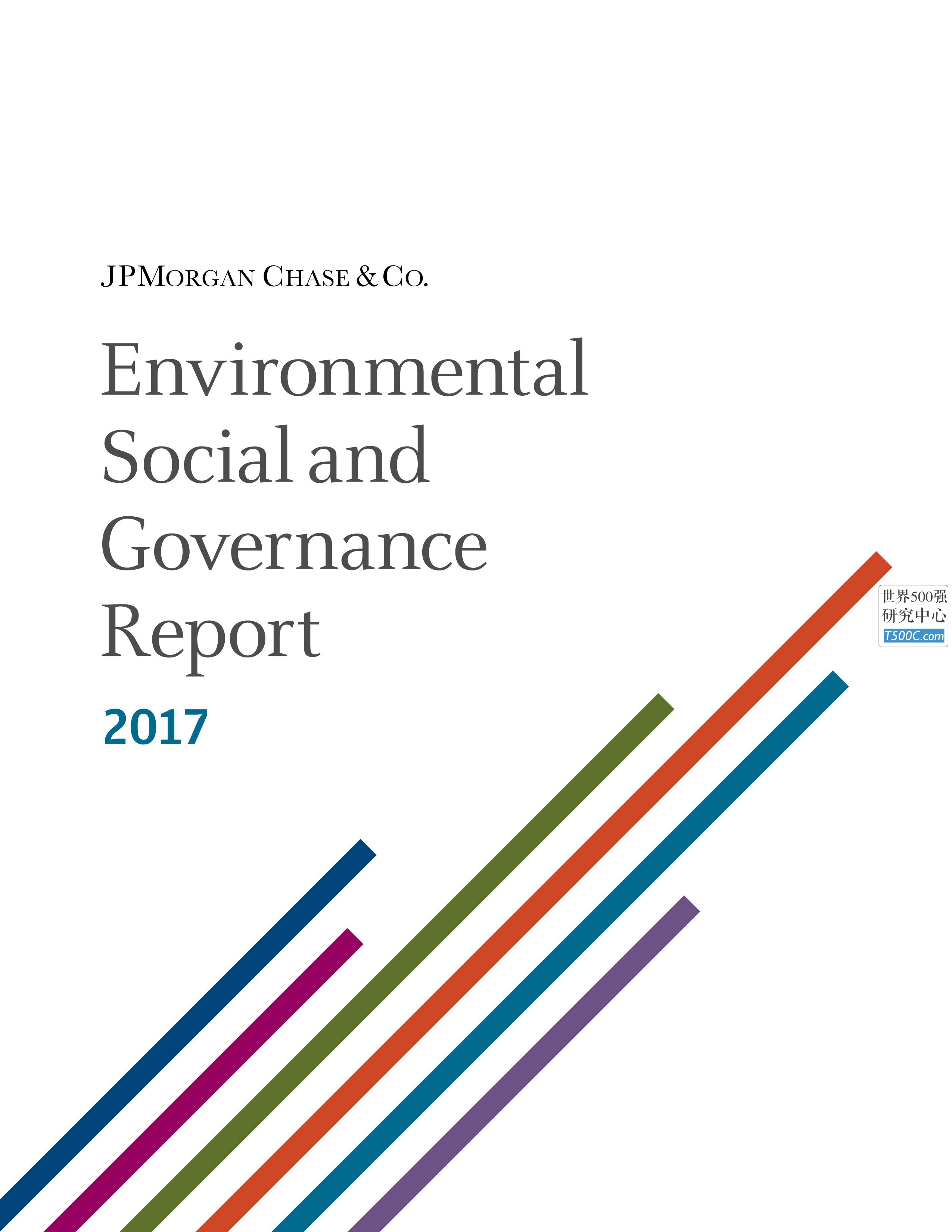 摩根大通银行JPMorganChase_可持续发展报告Sustainability_2017