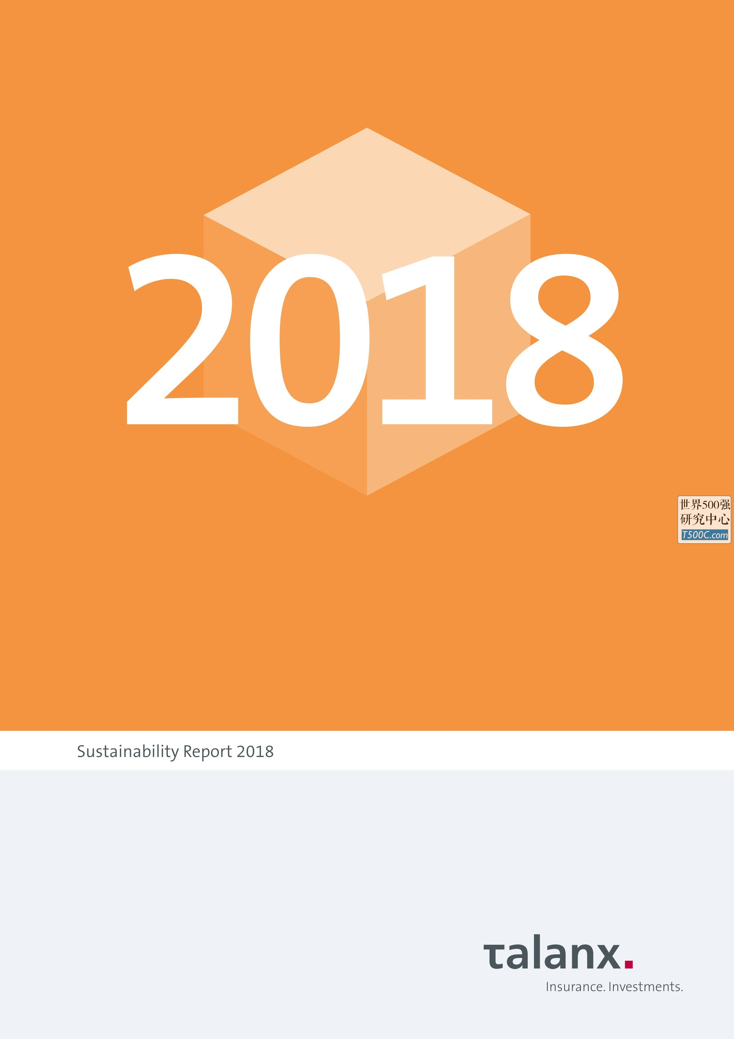 德国Talanx保险_可持续发展报告Sustainability_2018